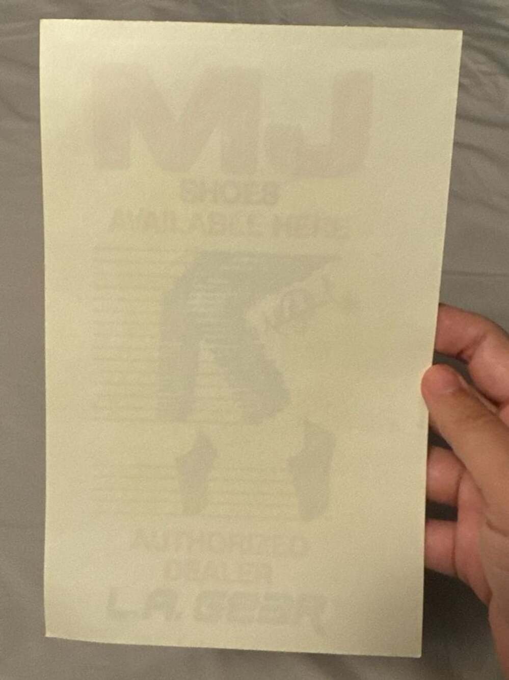 Original 1990 Michael Jackson MJ L.A. Gear Authorized Dealer Window Decal
